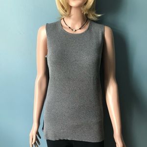 Ann Taylor Black Label Light Weight Two Tone Sweater All Season Vest NWOT